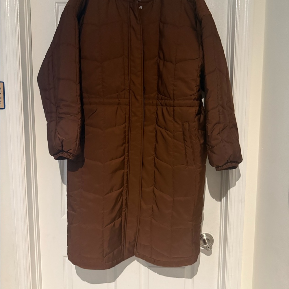 Amazon Essentials Chocolate Brown Quilted Coat